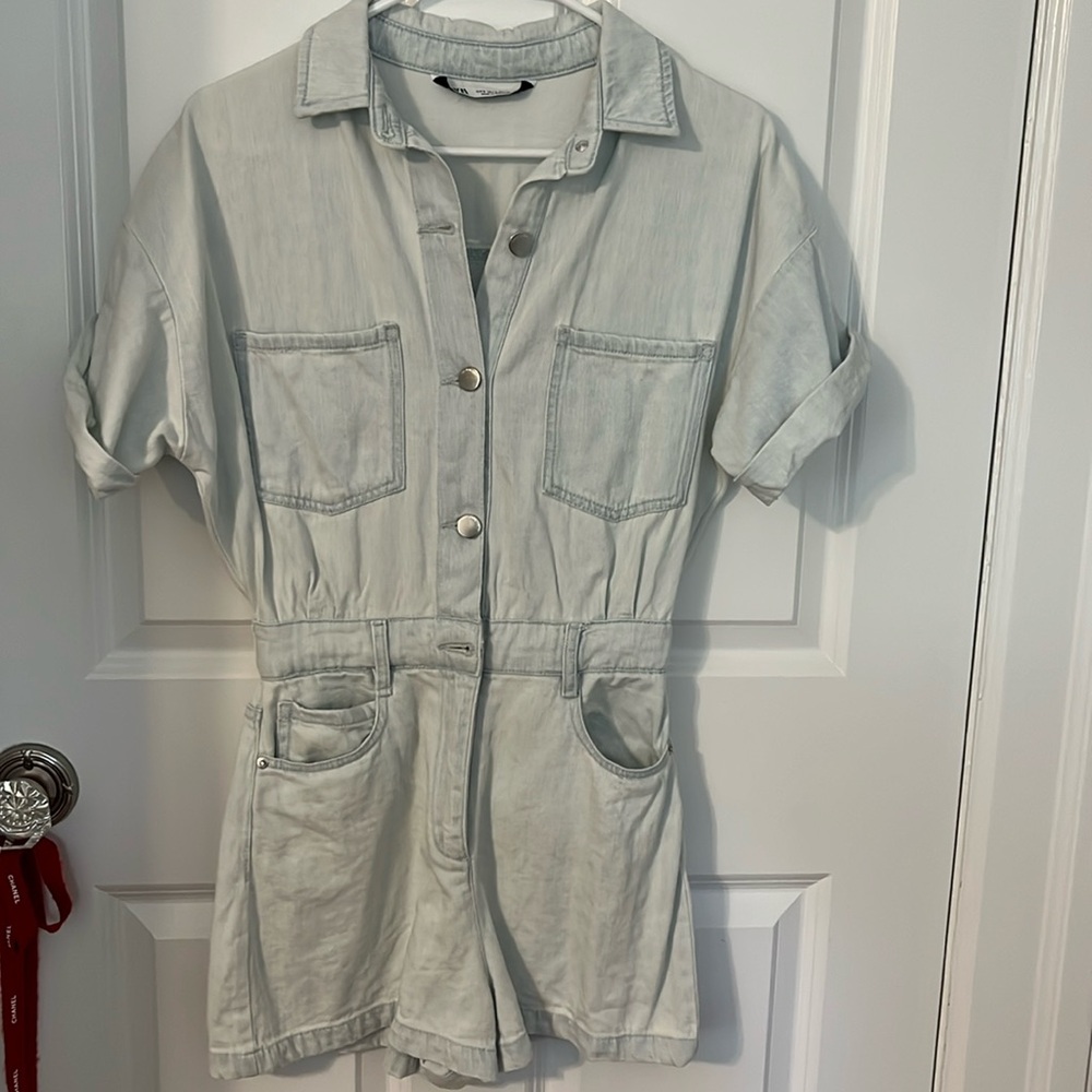 Zara denim romper.  Size Small worn twice!